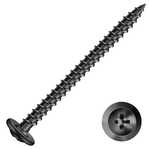 Miniatura 11 de #8 x 5/8 "Tornillo de madera 500 piezas de acero de aleación estándar hilo truss cabeza rápida autorroscante por SG TZH plata - aleación de acero