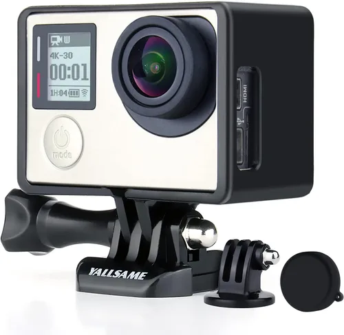 Funda protectora para cámara GoPro Hero 4 de GoPro Hero 4, color negro, plateado y negro / héroe 3+/3, ideal para senderismo y viajes, grabación