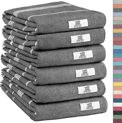 Miniatura 46 de EPHESUS TOWELS Toallas de Mano - Juego de 2 18" x 30" - Toalla de Mano Turca Decorativa para Baño, Cocina, Invitados, Cara, Cabello, Té, Paño