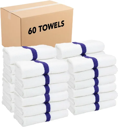 Miniatura 19 de Arkwright - Paquete de 6 toallas blancas de baño para gimnasio, 100 % algodón, suaves, de secado rápido, absorbentes del sudor, toallas de calidad