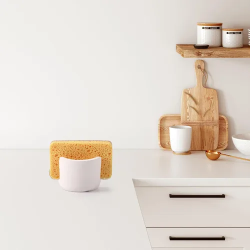 Miniatura 5 de Soporte de esponja de diatomita para fregadero de cocina, organizador de secado de piedras para fregadero de agua y secado rápido, organizador