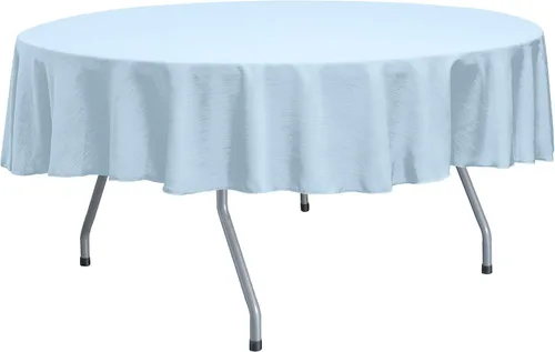 Miniatura 59 de ULTIMATE TEXTILE Mantel redondo reversible Shantung Satin Majestic de 72 pulgadas, color verde salvia