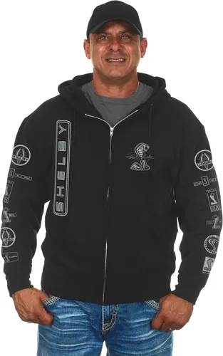 Miniatura 2 de JH DESIGN GROUP Ford Shelby Cobra - Sudadera con capucha con cremallera y emblemas delanteros y traseros