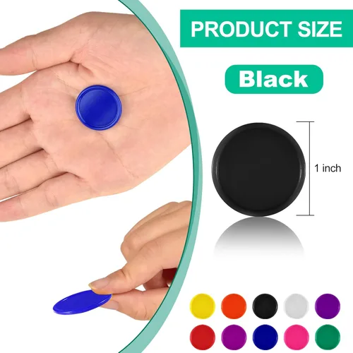 Miniatura 2 de Coopay 1000 fichas de bingo de 1 pulgada a granel, marcadores de bingo para práctica de matemáticas, contadores de aprendizaje de plástico, discos