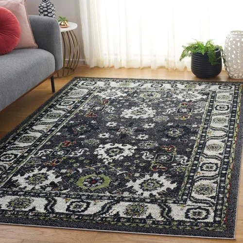 Miniatura 13 de SAFAVIEH Vintage Hamadan Collection - Alfombra de área de 2 pies 3 pulgadas x 4 pies, naranja y azul, diseño tradicional persa, no desprende pelusa