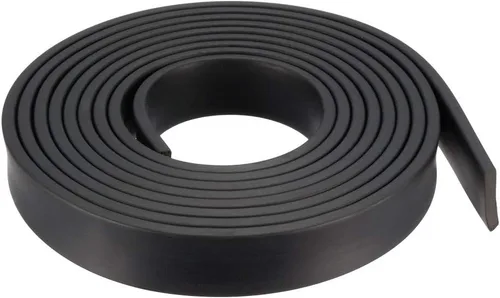 Miniatura 50 de uxcell Tira de sello de goma rectangular maciza, 0.197 in de ancho, 0.118 in de grosor, 3.3 ft de largo, color negro