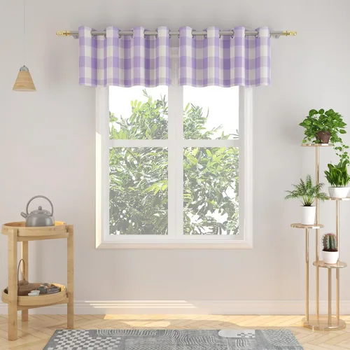 Miniatura 51 de Cortinas de 24 pulgadas de largo con diseño Buffalo Check Gingham Plaid para ventanas de cocina y baño, tratamiento para ventanas con 2 paneles