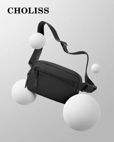 Miniatura 6 de CHOLISS Riñonera cruzada para mujeres y hombres, riñonera cruzada, Negro -, Riñonera cruzada de moda para mujeres y hombres, riñonera cruzada