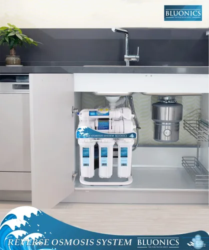 Miniatura 4 de Bluonics Filtro r de agua de ósmosis inversa de 5 etapas para debajo del fregadero 50GPD con bomba de refuerzo - Sistema de filtración mejorado