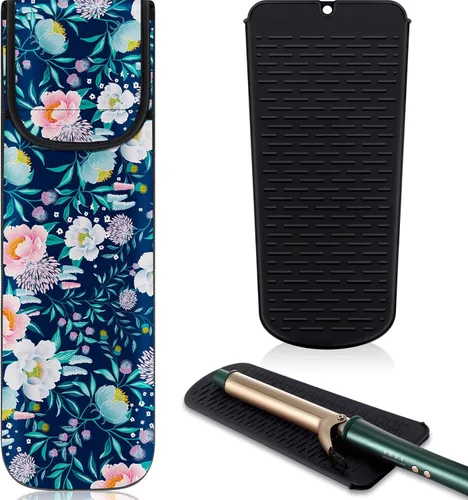 Miniatura 18 de Shappy 2 Piezas Funda de Viaje para Rizador Resistente al Calor Funda Porta Plancha Plana Manga de Neopreno Porta Alisador y Bolsa Plana