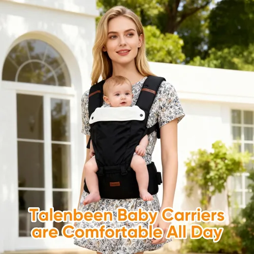 Miniatura 7 de Portabebés, 6 en 1, portabebés para recién nacidos a niños pequeños, portabebés con asiento de cadera soporte lumbar de 7 a 45 libras, portabebés
