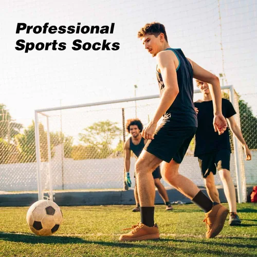 Miniatura 5 de Paquete de 8 calcetines de fútbol para hombre, antideslizantes, almohadillas de agarre antideslizantes para fútbol, baloncesto, deportes, calcetines