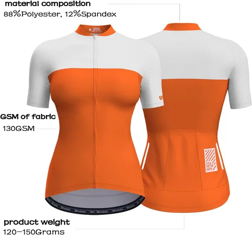 Miniatura 3 de Wulibike Maillot de ciclismo para mujer, manga larga, con bolsillos