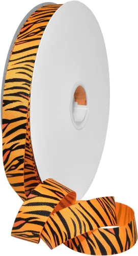 Miniatura 2 de Morex Ribbon Cinta de grogrén Tigre, 5/8 pulgadas por 20 yardas, naranja