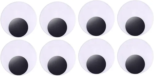 Miniatura 8 de DECORA Ojos Saltones Móviles de Plástico de Gran Tamaño de 3 Pulgadas con Autoadhesivo para Manualidades, Juego de 4 Cd086s1p1
