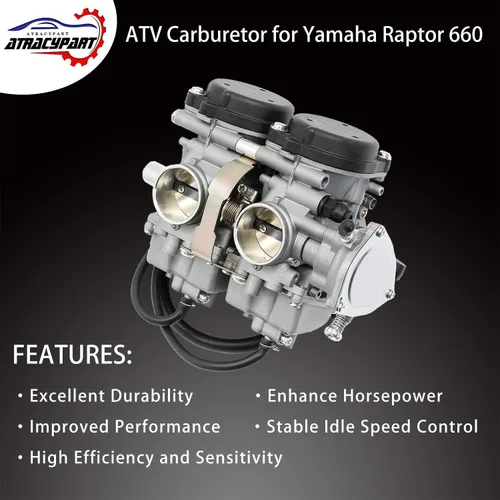 Miniatura 2 de Carburador de reemplazo compatible con Yamaha Raptor 660 660R YFM660 YFM 660R ATV Quad Carb 2001 2002 2003 2004 2005 Reemplaza 5LP-14900-00-00