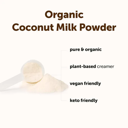Miniatura 5 de Micro Ingredients Polvo de Leche de Coco Orgánico, 2 Libras Crema para Café, Té y Batidos a Base de Plantas Puro y Rico en MCT Sin