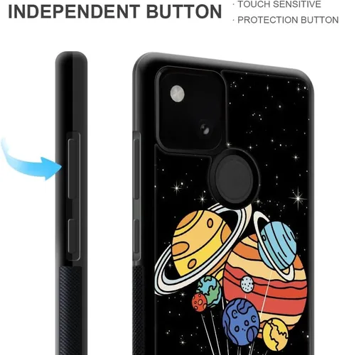 Miniatura 6 de Funda compatible con Google Pixel 4A 5G, sistema solar de globo alienígena, diseño de patrón increíble, a prueba de golpes, antiarañazos, carcasa