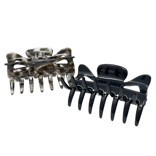 Miniatura 7 de Bellefixe Clip de mandíbula de acetato premium de 2.8 in (negro)