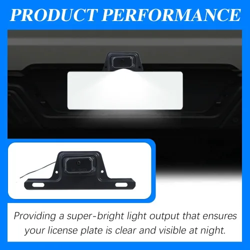 Miniatura 5 de Jsorum - Luz LED negra para matrícula, resistente al agua, 12 V CC, soporte de placa con luz, accesorios de automóvil, lámpara sumergible universal