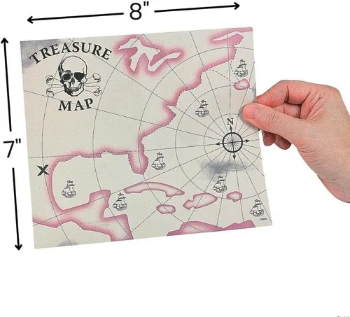 Miniatura 2 de Fun Express Mapa del tesoro pirata (2dz) - Juguetes - Juguetes de valor - Juguetes de valor variable - 24 piezas - Blanco