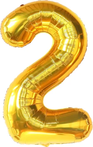 Miniatura 1043 de KatchOn, Globo grande azul número 2 de 40 pulgadas Decoraciones de cumpleaños de Baby Shark para niño de 2 años Globo azul número 2 Globo