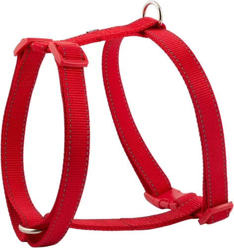 ANCOL Arnés de nailon para perro, color rojo, reflectante, ligero, cómodo, correas ajustables, soporte para el pecho, accesorio para caminar para