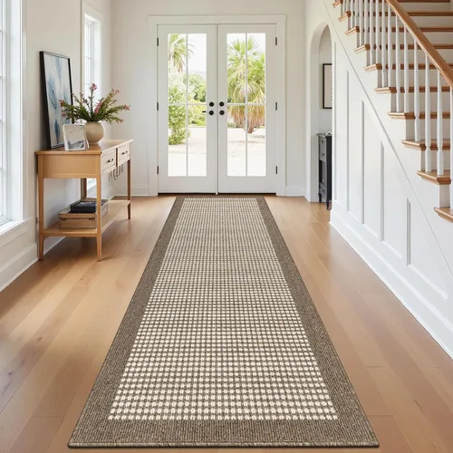 Miniatura 13 de Ileading Alfombra de pasillo de lavandería de 2 x 6 pies, antideslizante, con parte trasera de goma, lavable a máquina, alfombra gris