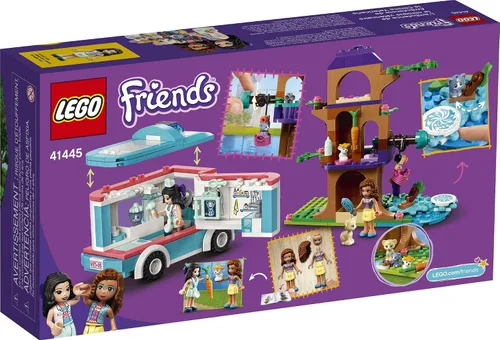 Miniatura 5 de LEGO Friends Vet Clinic Ambulance 41445 Kit de construcción; juguete coleccionable con ambulancia, juguetes de conejo y gatito, kit de veterinario