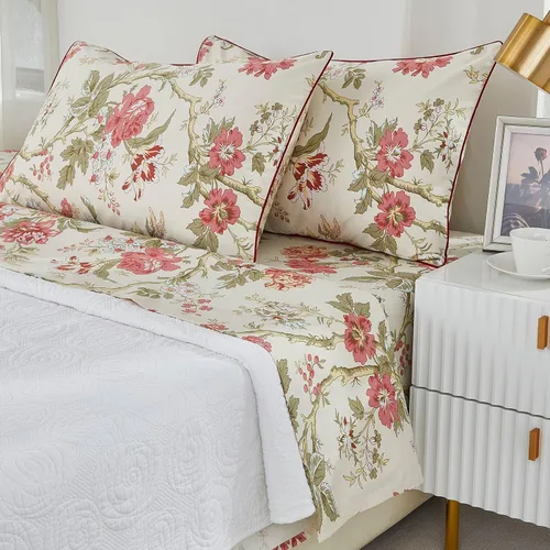 Miniatura 23 de Brandream - Juego de sábanas florales de chinería estilo rústico, diseño de flores, cama Queen, ropa de cama de lujo Grandmillennial, decoración