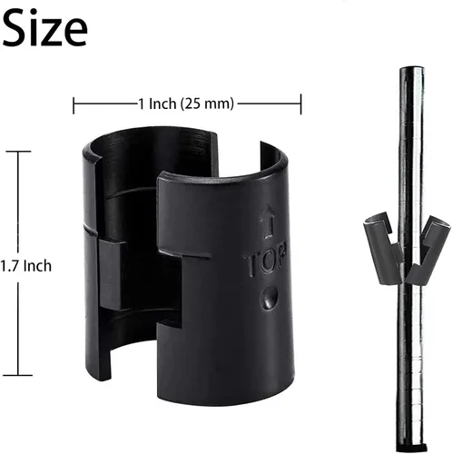 Miniatura 2 de Clips de alambre para estante de 1 pulgada, 20 pares de 40 clips de bloqueo de estante de alambre, fundas de repuesto para estantes