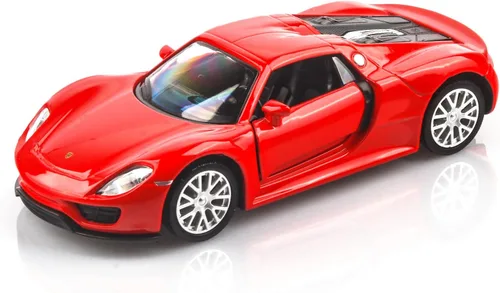 TOKAXI Modelo Porsche 918 Spyde a escala 1/36, vehículos de tracción hacia atrás, autos de juguete Porsche, regalos de autos para niños y niñas