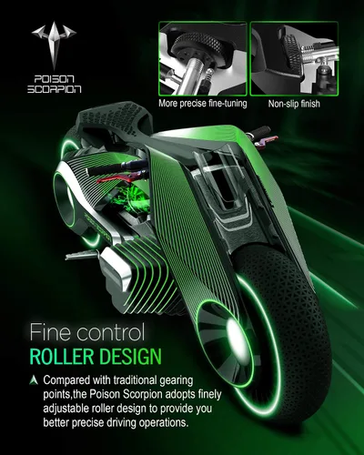 Miniatura 4 de POISON SCORPION - Palancas de embrague/freno cortas para moto, rojas, compatibles con Z400 19-23 / Z125 KLE 300X 17-24 / EX 400 18-23 / EX300 13-18