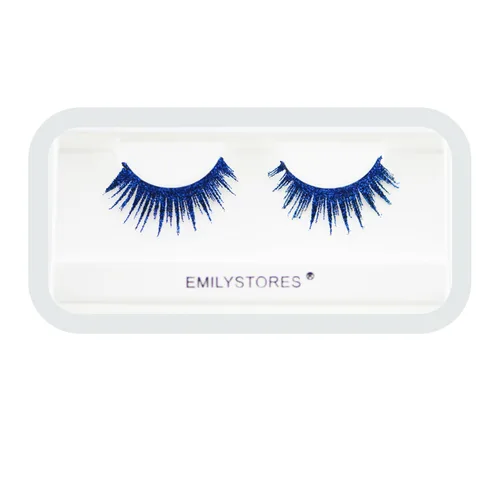 Miniatura 3 de Pestañas azules de Halloween para disfraz de drag queen, 1 par, color azul