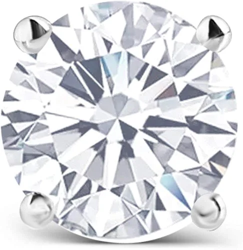 Miniatura 2 de 2CTW aros de moissanita imitación, chapados en plata en color blanco