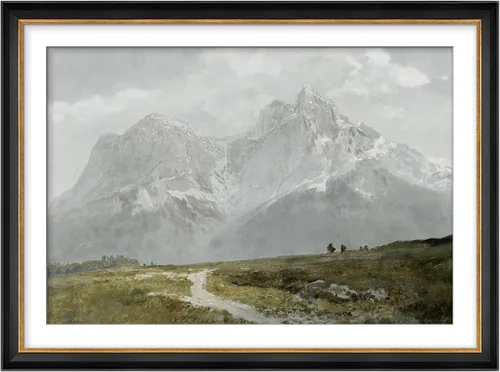 Miniatura 134 de MUDECOR Lienzo enmarcado prémium para pared, pinos nevados en bosque de invierno, ilustraciones modernas, arte contemporáneo, escénico, divertido