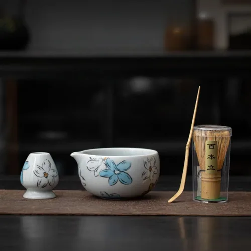 Miniatura 9 de Juego de batidor de matcha, juego de 4 piezas para ceremonia de matcha con batidor de matcha, cuchara de bambú de matcha, soporte para batidor