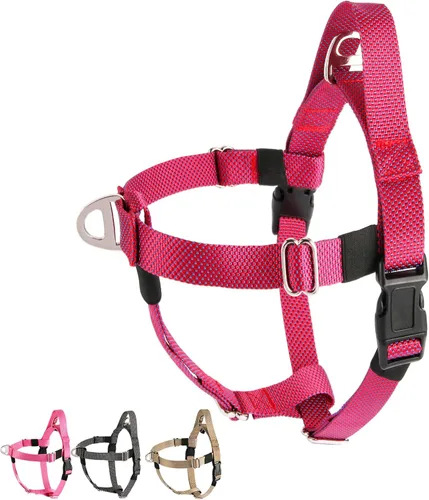 Miniatura 9 de Annchwool Arnés ajustable para perro, ligero, sin tirones, con asa para perros pequeños, medianos y grandes, clip frontal, arnés de chaleco fácil