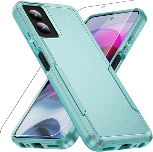 Miniatura 18 de Funda para Moto G Stylus 5G 2022, con Protector de Pantalla, [Probada contra Caídas de Grado Militar] Funda Protectora de Servicio Pesado Resistente