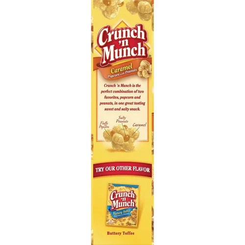Miniatura 4 de CRUNCH 'N MUNCH Palomitas de maíz de caramelo con cacahuetes, 3.5 onzas (paquete de 12)