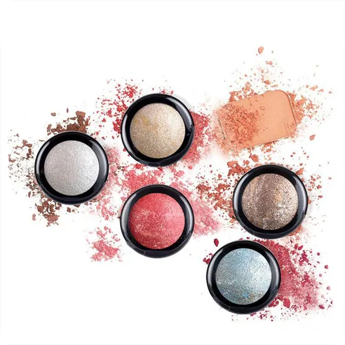 Miniatura 6 de Paleta de polvo de sombra para maquillaje de ojos, Mallofusa, opcional 12 colores metálicos, Estándar Sol dorado