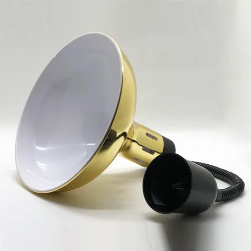 Miniatura 6 de Lámpara colgante de calor de alimentos infrarrojos Calentador de alimentos Fry Luz de calefacción 250W con cable retráctil (Dia29 cm (oro))