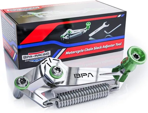 BPA – Herramienta de ajuste de holgura de cadena de motocicleta – Innovadora herramienta tensora de cadena para un ajuste fácil, rápido y preciso de