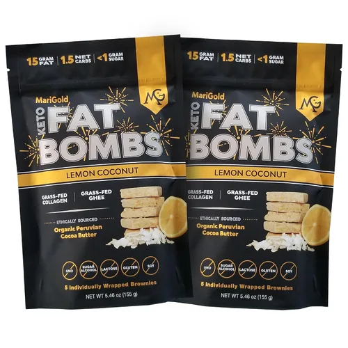 Miniatura 13 de MariGold Keto Fat Bombs - Chocolate Pecan Crisp - Bajo en carbohidratos, rico en colágeno, Ghee alimentado con pasto, mantequilla de cacao orgánica