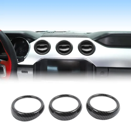 Miniatura 10 de RT-TCZ Anillo de cubierta de ventilación de salida de aire acondicionado para consola central, accesorios interiores para Ford Mustang 2015-2022, 3