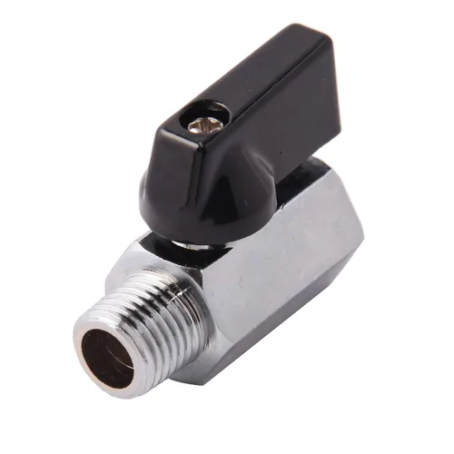 Miniatura 6 de Válvula de bola de latón mini NPT hembra x macho de 1/2