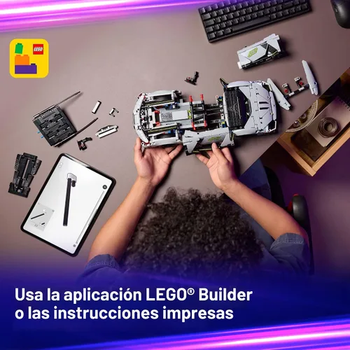 Miniatura 6 de LEGO Technic Lamborghini Revuelto Super Sports Car Toy - Juego de construcción para niñas y niños - Kit de modelo Lamborghini para niños a partir