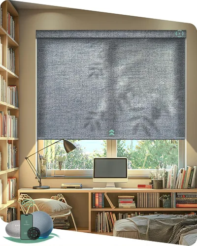 Miniatura 25 de Muestras de tela multicolor de persianas motorizadas Yoolax Light Filtering, Room Darkening, Sheer, Multicolor Fabric Swatches, Preview