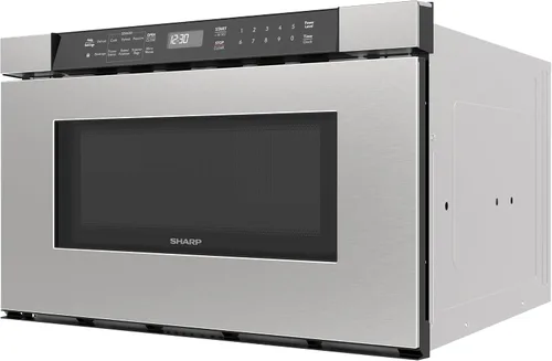 Miniatura 16 de Sharp SMD2420MS - Horno de microondas integrado con cajón de 24 pulgadas, 1.2 pies cúbicos, acero inoxidable, panel de control táctil, tecnología