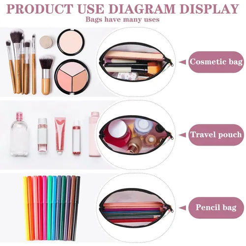 Miniatura 4 de Chunful 12 Piezas Regalos Cristianos Inspiradores Bolsas de Maquillaje Religiosas a Granel para Mujeres Bolsa de Cosméticos con Versículos Bíblicos